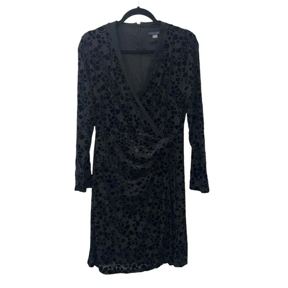Tommy Hilfiger Women's Sheath Knit Long Sleeve Surplus Neckline Dress Sz 12 - Picture 4 of 10